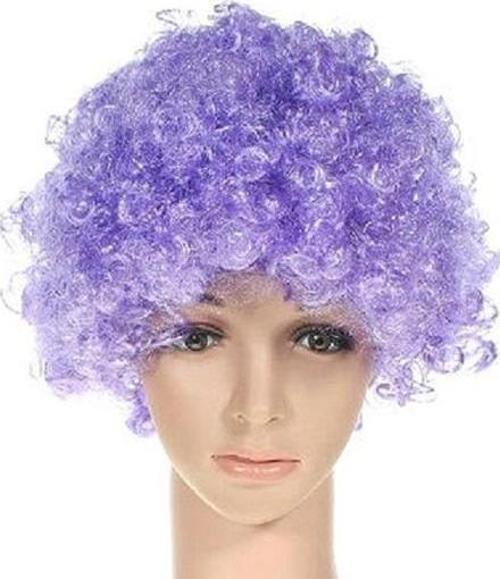 Mor Renkli Kıvırcık Peruk
