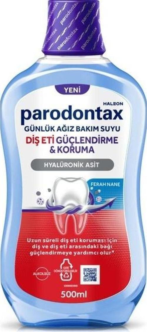 Diş Eti Güçlendirme ve Koruma Hyalüronik Asitli Ağız Bakım Suyu Ferah Nane 500ML