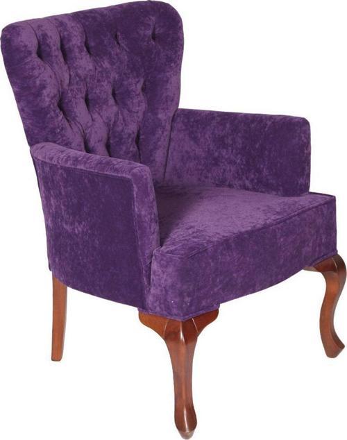 Purple Midi Berjer 90X70X60 Cm