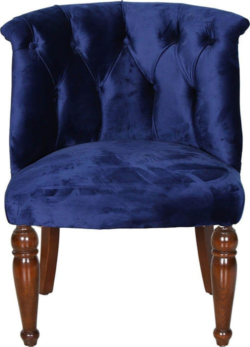 Dark Blue Kapitone Midi Berjer