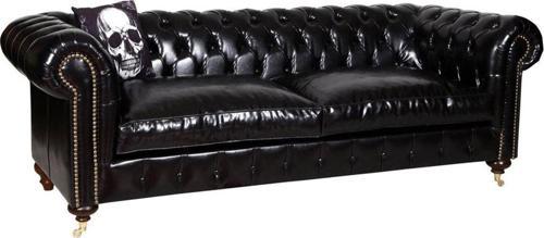 Pullap Black Chesterfield 230X90X80 Cm