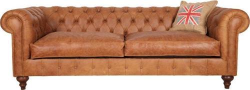 Old English Leather Chesterfield 230X90X80 Cm