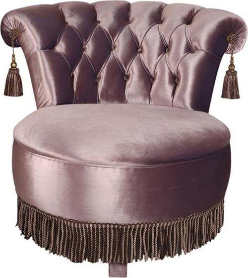 Prenses Mürdüm Kadife Berjer 80X80X90 Cm