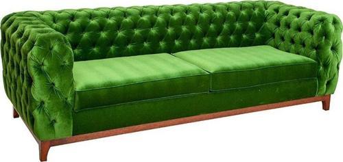Emerald Green Modern İtalyan Design Chesterfield 230X90X80 Cm