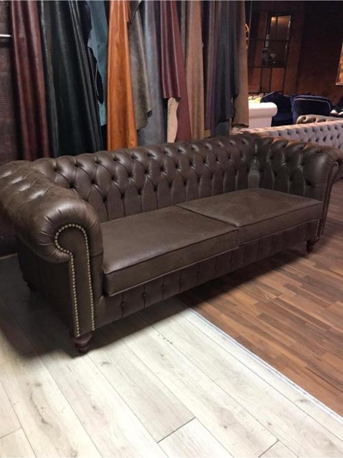 New Brown Nubuk Chesterfield
