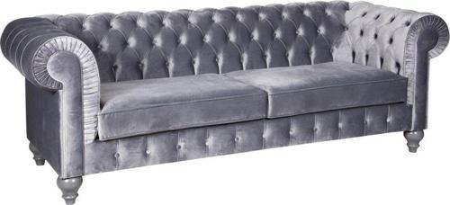 Grey Chesterfield 230X90X80 Cm