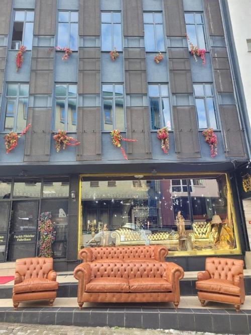 Hakiki Deri Big Lord Chesterfield Takımı 3+3+1+1