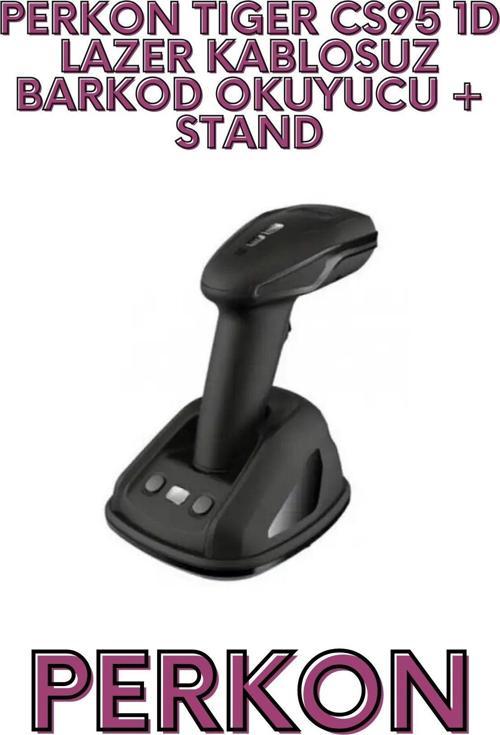 TIGER CS95 1D LAZER KABLOSUZ BARKOD OKUYUCU + STAND