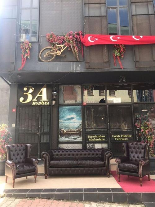 English Burgundy Chesterfield Takımı