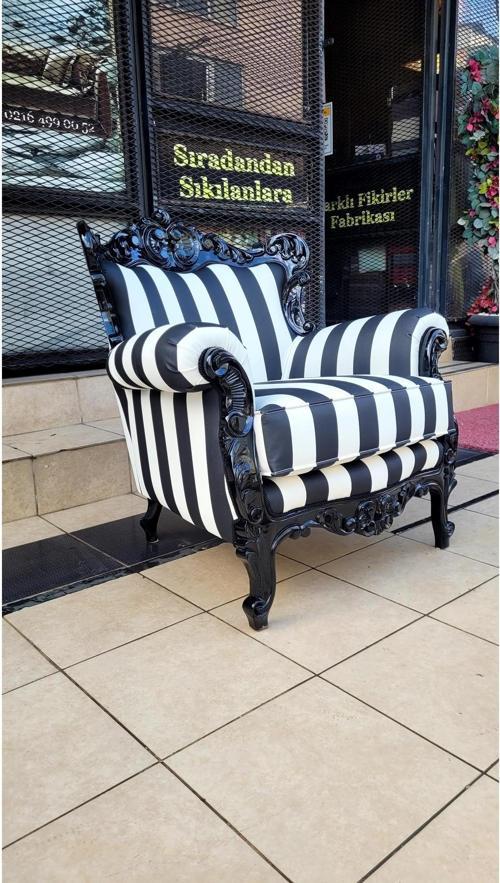 Black & White Oymalı Berjer