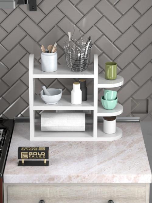 Tv Sehpası Tv Ünitesi Beyaz Gümüş 160 Cm Saraylı 5063