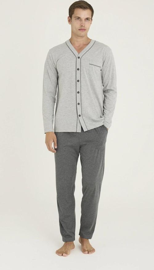 MDB Kocabey 9267 Erkek V.Yaka Boydan Düğmeli Pijama Takım
