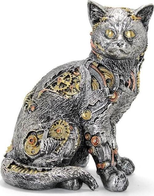 MDB Steampunk Polyester Kedi Figürü Model 1