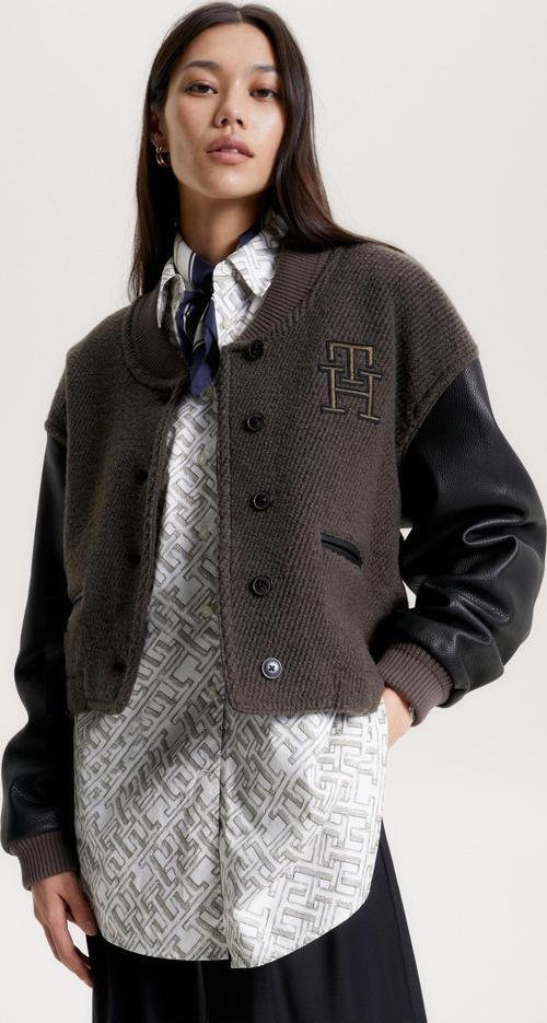 IMD LEATHER WOOL BLEND JACKET