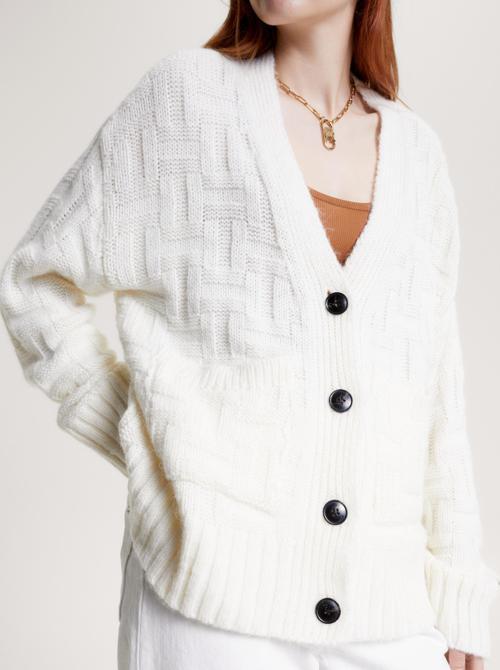 AMD TONAL TEXTURE AOP V-NK CARDI