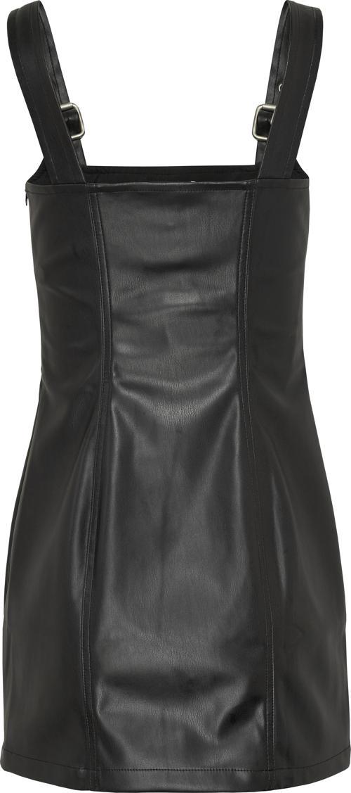 TJW BUCKLE PLEATHER MINI DRESS