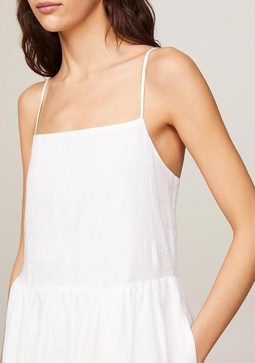 LINEN MIDI SLIP DRESS
