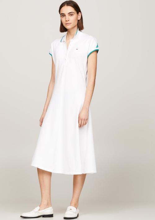 F&F STP SLV KNEE POLO DRESS