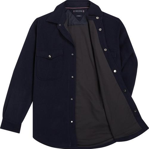 WOOL BLEND SOLID OVERSHIRT