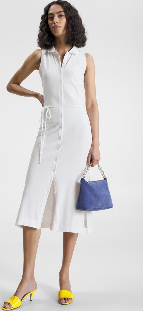 SLM COLLR DTAIL MIDI POLO DRS NS