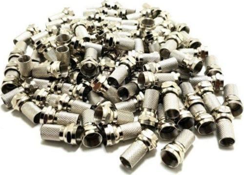 F Jak Rg6 U6 Rg6 U4 Için 100 Adet 1 Poşet F Konnektör Connektor Anten Kablo Ucu Uç Başlık Soket