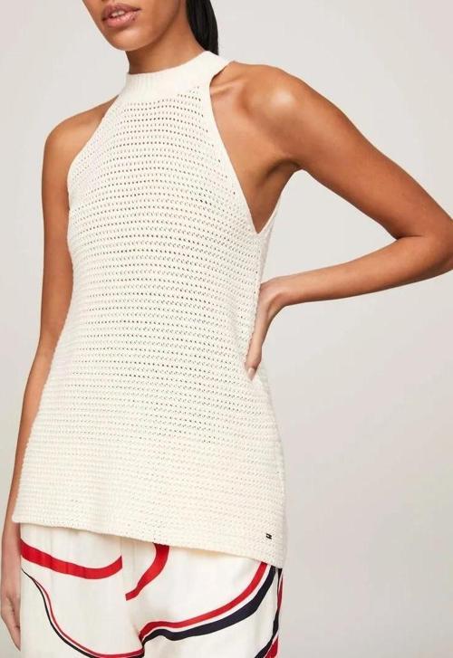 CROCHET C-NK SWEATER TANK