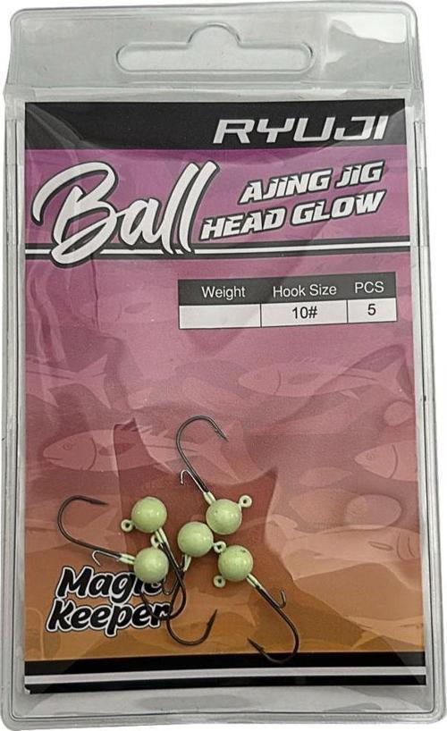 Ball Ajing 5 Adet LRF Jig Head (Glow) 2gr 10no