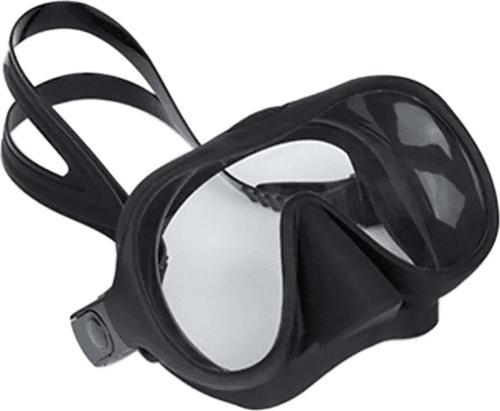 Temper Camlı Silikon Dalış maskesi (Siyah)