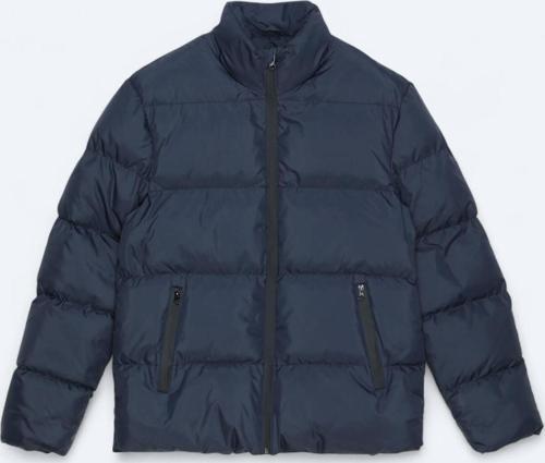 Lacivert Regular Fit Dik Yaka Casual Dokuma Mont