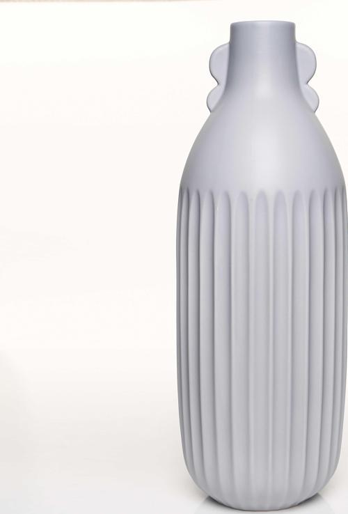 ANTIQUE GRİ VAZO BÜYÜK 14*14*45 CM AK.JL0048