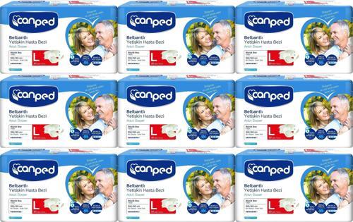 Hasta Bezi Yetişkin Bel Bantlı Polietilen L - Büyük Boy 270 Adet