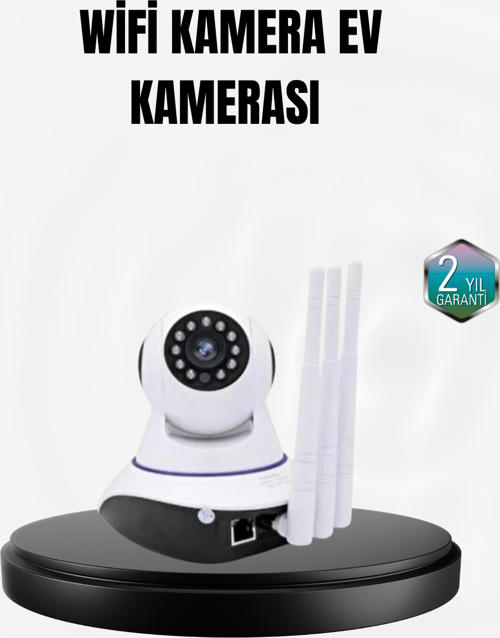 Akıllı IP Güvenlik Kamerası – 1080P HD, Gece Görüşlü, Hareket Algılamalı