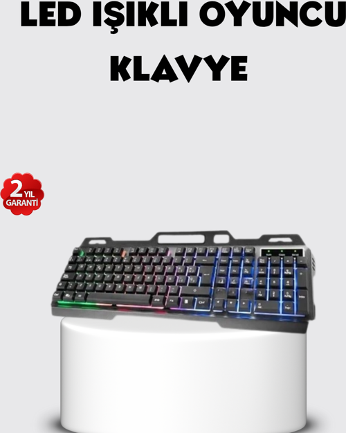 RGB Aydınlatmalı Klavye Mouse Seti – USB Bağlantılı, Türkçe Q, Ayarlanabilir DPI, Ergonomik Yapı