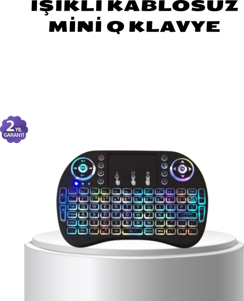 Işıklı Q Klavye – Entegre Touchpad, Ergonomik Tasarım ve Türkçe Karakter Desteği