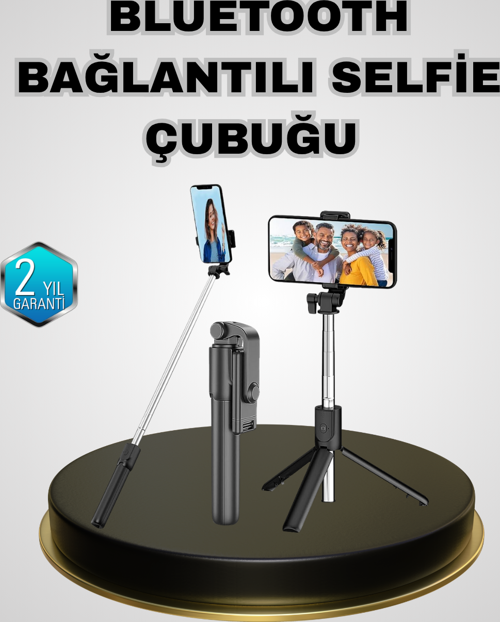 Bluetooth Selfie Çubuğu – Kablosuz, Hafif ve Yüksek Çözünürlüklü Çekim İçin