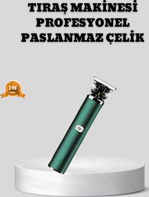 Şarjlı Erkek Tıraş Makinesi – 180 Dakika Pil Ömrü, 2.5 Saat Hızlı Şarj, USB ve Powerbank Uyumlu