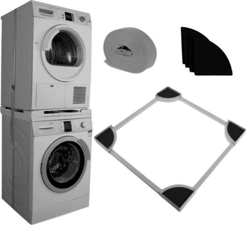 Çamaşır Makinesi Kurutma Makinesi İstifleme Birleştirme Kiti Ayarlanabilir Vestel, Regal Gri - Inox 