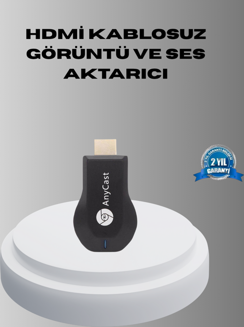 Akıllı Telefon ve TV Arasında Kablosuz Ekran Yansıtma Cihazı