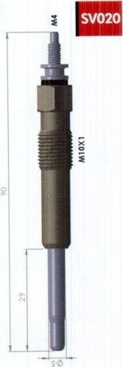 Kızdırma Bujisi 11V  Peugeot 106-206-306-Partner Y.M Scudo Cıtroen Berlıngo Jumpy 1.8D Xsara 1.9D