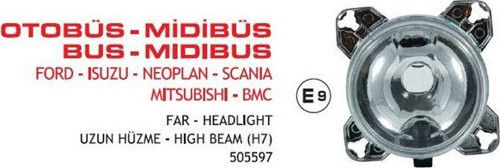 Far Uzun Hüzme Ford Kargo-Isuzu Turkuaz -Scanıa Otobüs (2003>) E9 Belgeli E-Belgeli