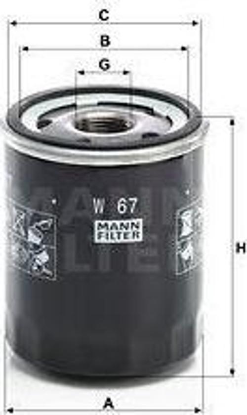 P3372 Yağ Fıltresi Mıtsubıshı; Smart Colt 1.1; Colt 1.3; Colt 1.3İ 4Wd; Colt 1.5; Colt 1.5 Cabrio; C