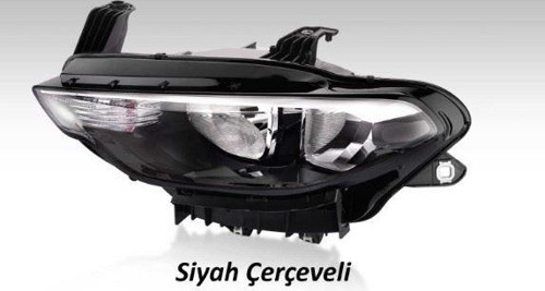 Far Motorlu Sağ Fıat Egea Siyah Çerçeveli