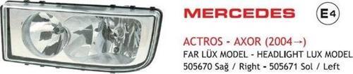 Far Mercedes Axor Mp2 Manuel Sağ E-Belgeli