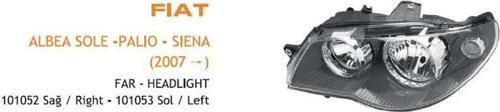 Far Sağ Motorlu Fıat Albea Sole -2005-2007- İçi Siyah (Koli Ad 4)