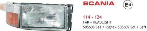 Sinyalli Komple Far Sol Scanıa 114-124 E4