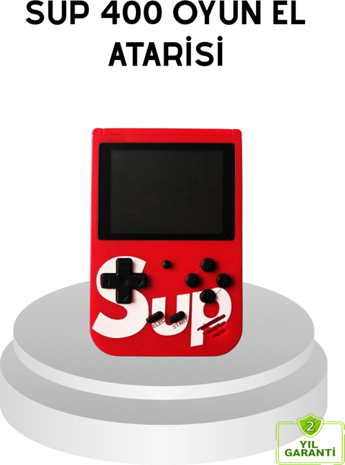 SUP Retro El Konsolu – 500 Oyun, TV Bağlantılı, 3 İnç Ekranlı Şarjlı Mini Atari