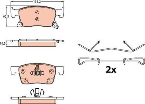 Disk Fren Balatası Ön Opel Opel: Astra K 15->>, Astra K Sports Tourer 15->>