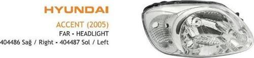 Far Beyaz Sinyalli Sol Hyundaı Accent 2003-2005