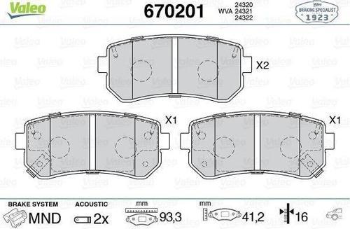 Disk Fren Balatası (Arka) Hyundaı Accent 1.4/1.6/1.5D 10/05> Hyundaı İ20 1.2/1.4/1.6/1.4D/1.6D 09/08