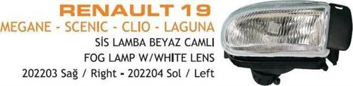Sis Lambası Elips Renault R19 Em Beyaz Sağ